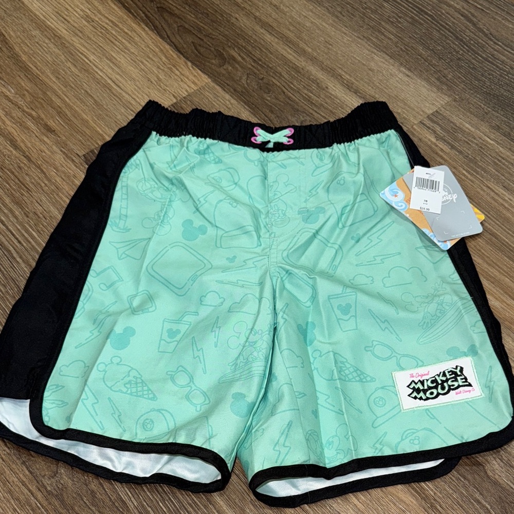 Disney parks swim trunks size 7/8 NWT Mickey Mouse